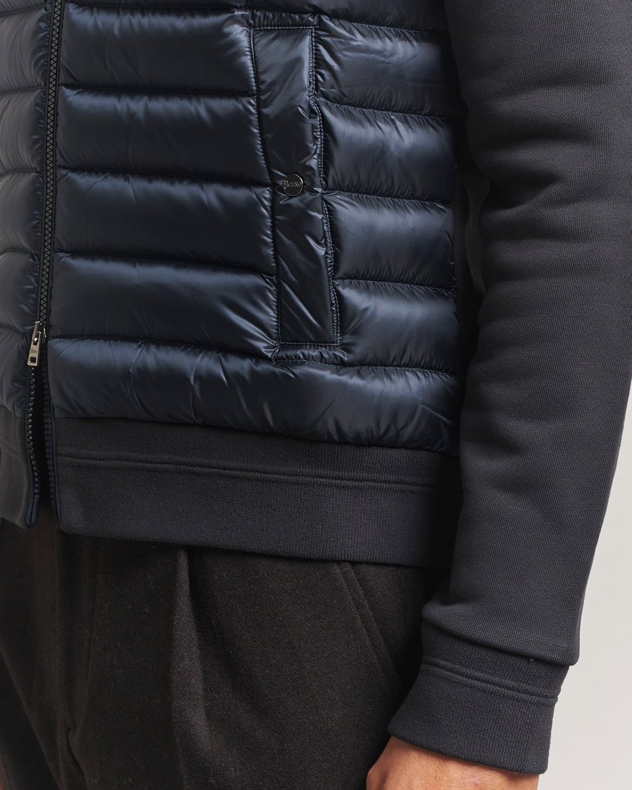 Hombres | Jerséis y prendas de punto | Herno | Hybrid Full Zip Cardigan Navy