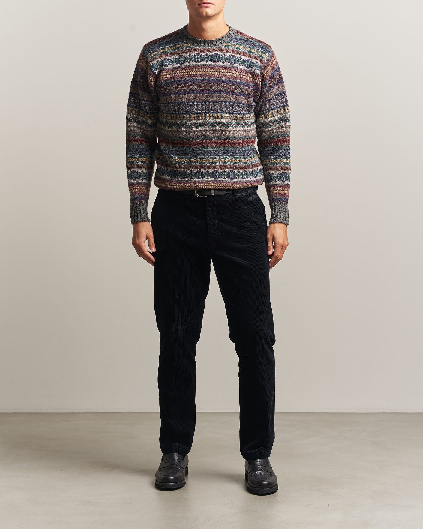 Hombres | Jerséis y prendas de punto | Jamieson's of Shetland | Jamiesons Of Shetland All Over Fair Isle Pullover Crew Neck Multi