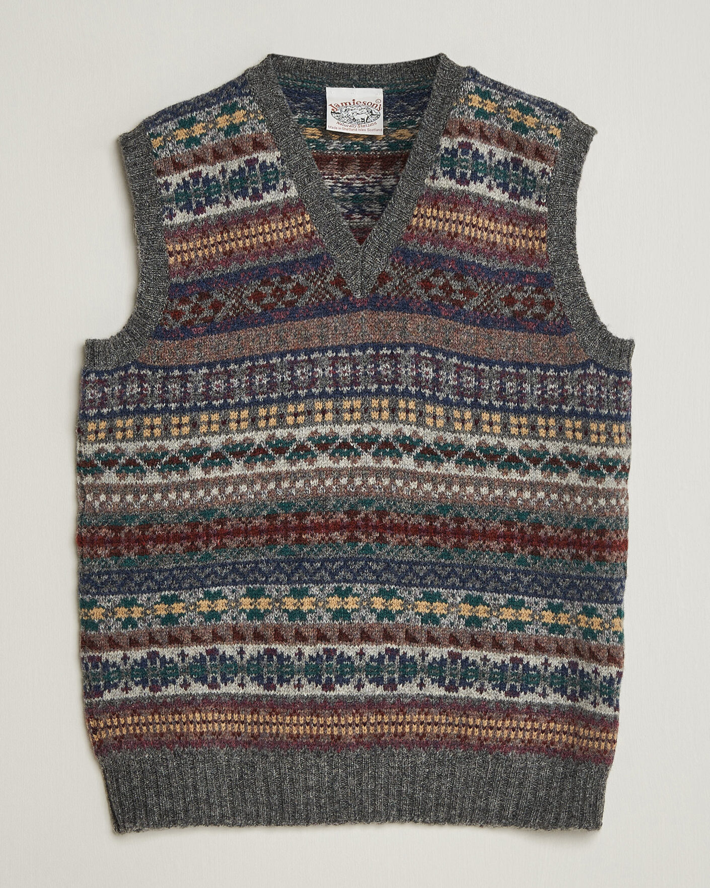 Hombres | Jerséis y prendas de punto | Jamieson's of Shetland | Jamiesons Of Shetland All Over Fair Isle Slipover Multi