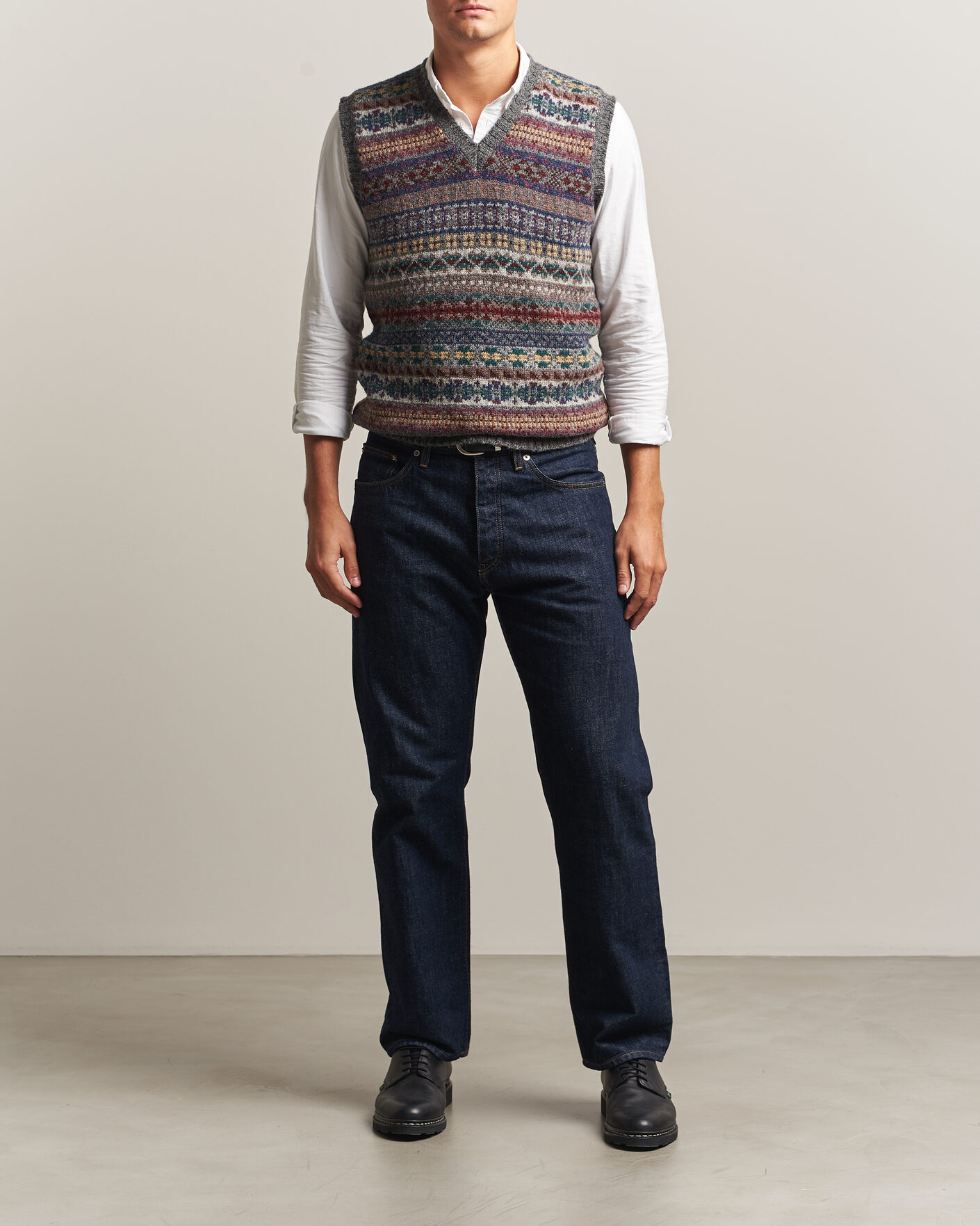 Hombres | Jerséis y prendas de punto | Jamieson's of Shetland | Jamiesons Of Shetland All Over Fair Isle Slipover Multi