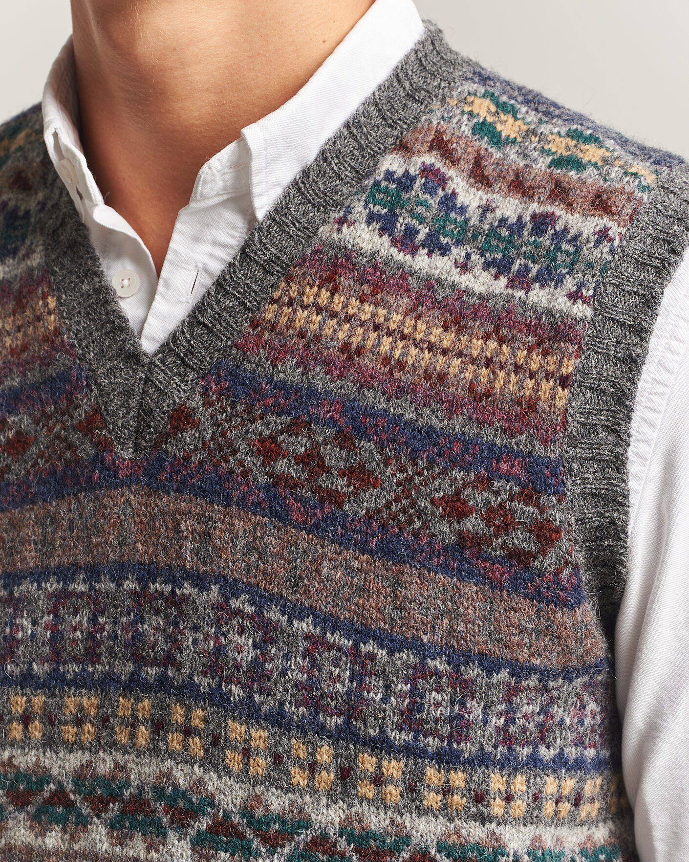 Hombres | Jerséis y prendas de punto | Jamieson's of Shetland | Jamiesons Of Shetland All Over Fair Isle Slipover Multi