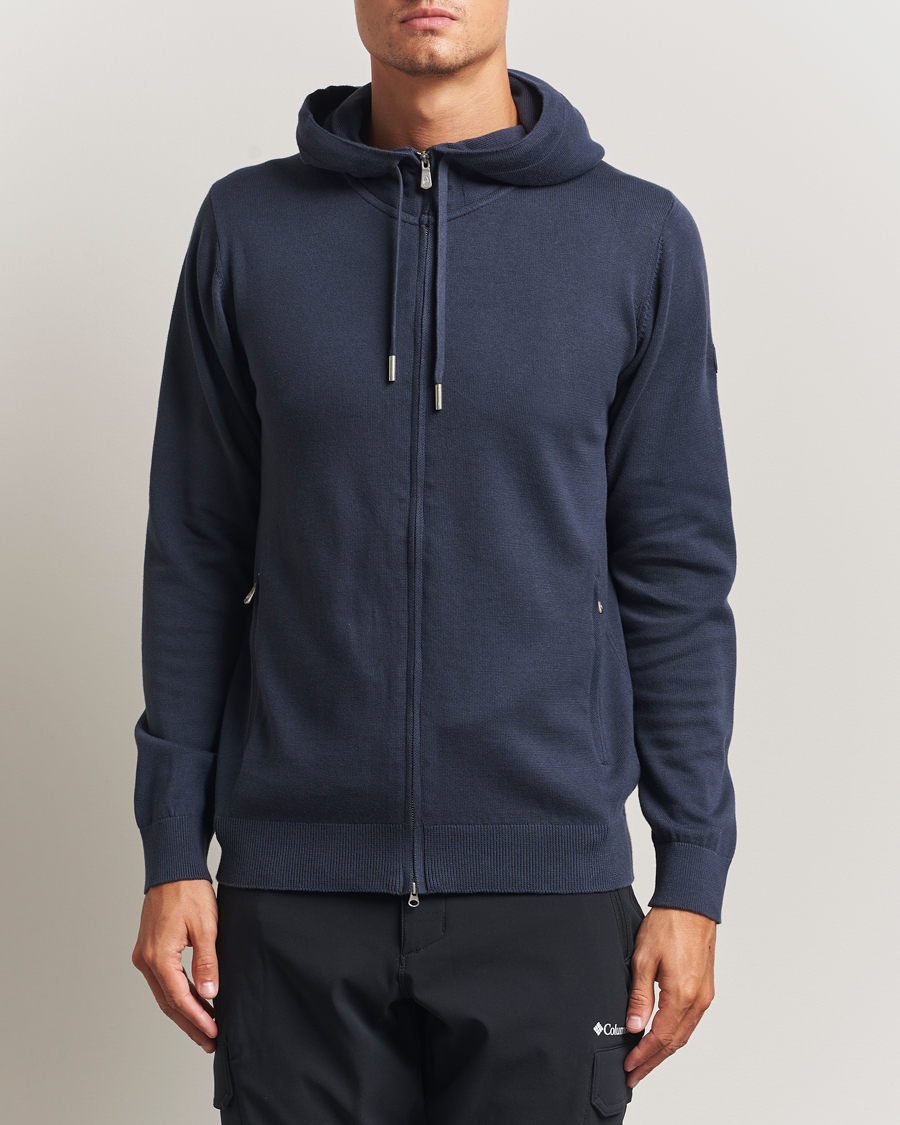 Hombres | Jerséis y prendas de punto | Sail Racing | Bowman Knitted Full Zip Hoodie Navy