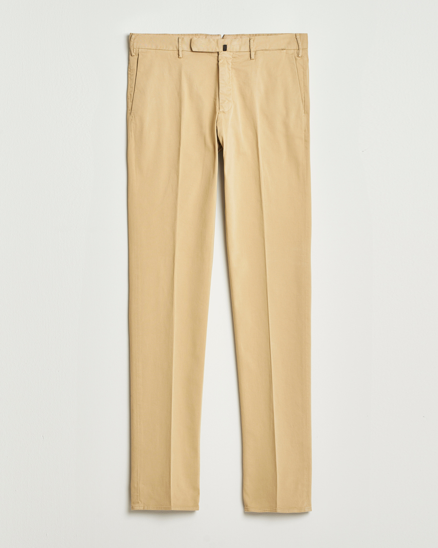 Hombres | Pantalones | Incotex | Slim Fit Cotton Stretch Chinos Beige