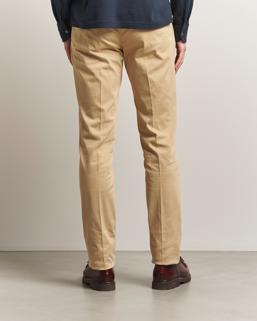 Hombres | Pantalones | Incotex | Slim Fit Cotton Stretch Chinos Beige