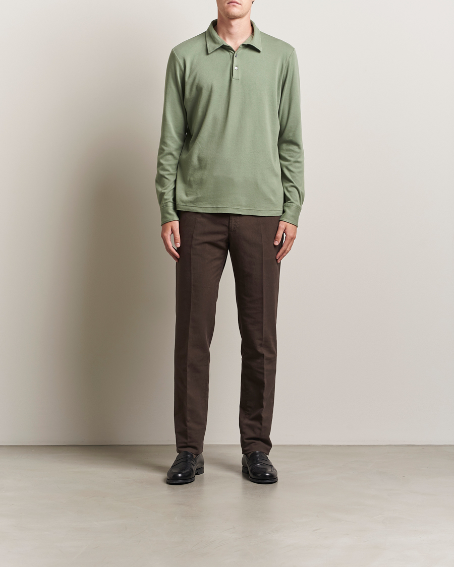 Hombres | Pantalones | Incotex | Regular Fit Cotton Stretch Chinos Dark Brown