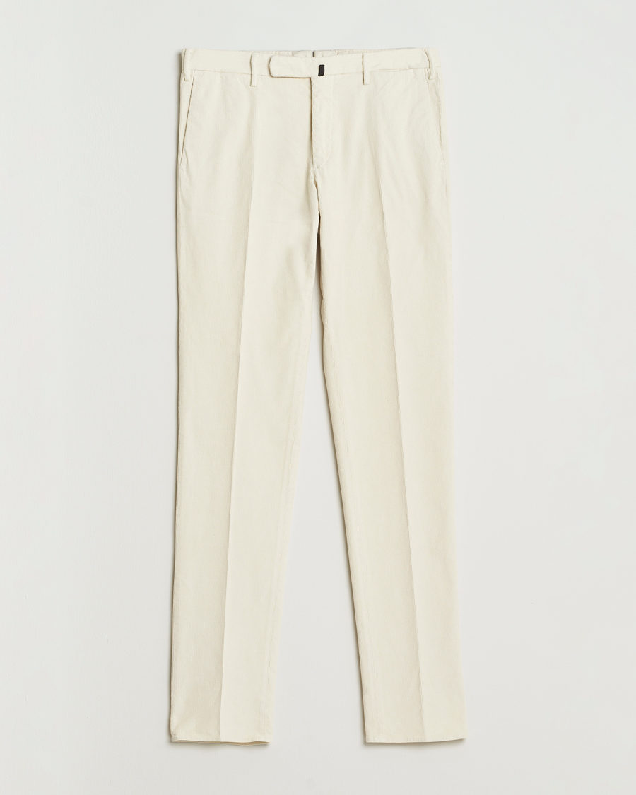 Hombres | Pantalones | Incotex | Slim Fit Baby Corduroy Trousers Off White