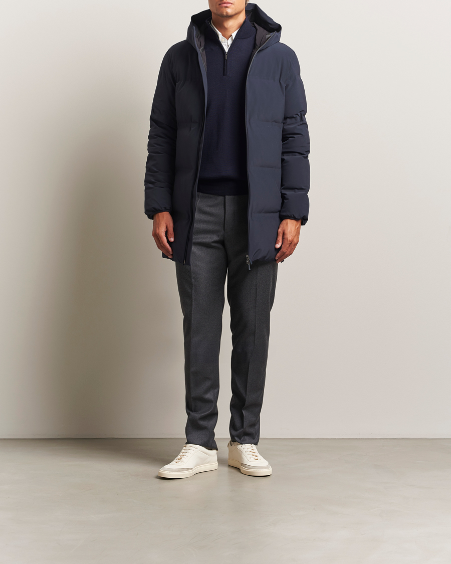 Hombres | Pantalones | Incotex | Regular Fit Worsted Flannel Trousers Grey Melange