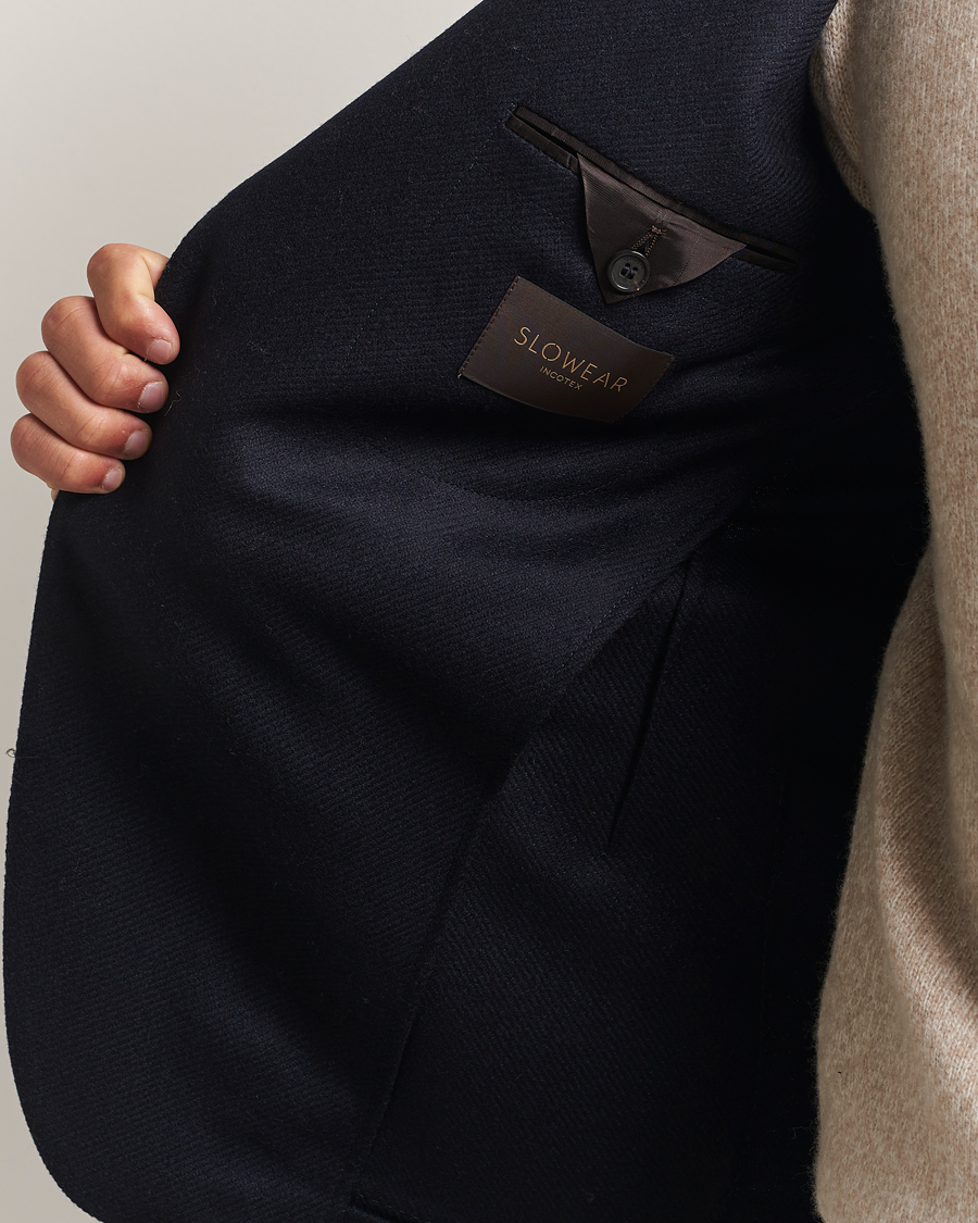 Hombres | Blazers | Incotex | Wool/Cashmere Blazer Navy