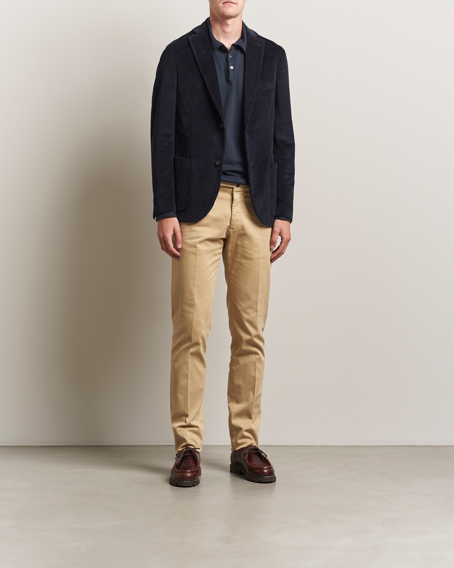 Hombres | Blazers | Incotex | Corduroy Blazer Navy