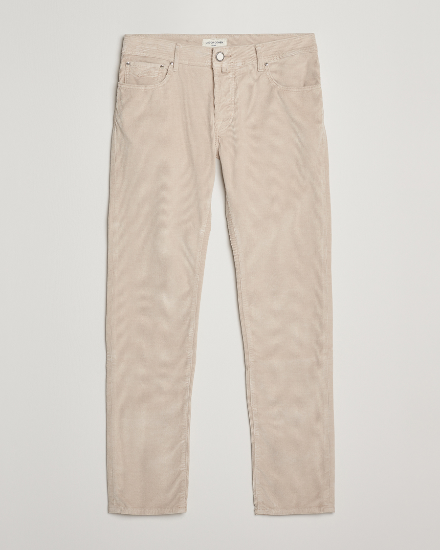 Hombres | Pantalones | Jacob Cohën | Bard 5-Pocket Medium Corduroy Trousers Off White