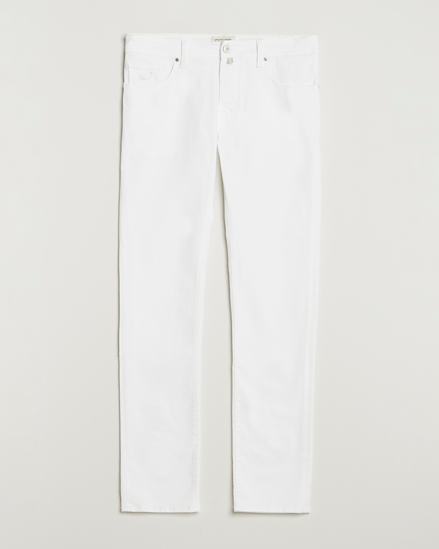 Hombres | Vaqueros | Jacob Cohën | Bard Slim Fit Stretch Jeans White