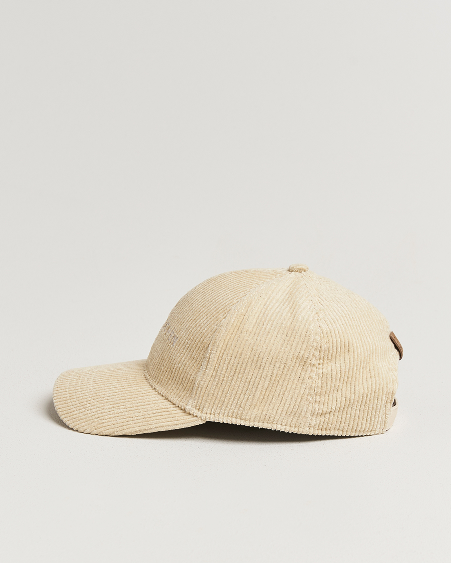Hombres | Sombreros y gorras | Jacob Cohën | Corduroy Logo Cap Creme