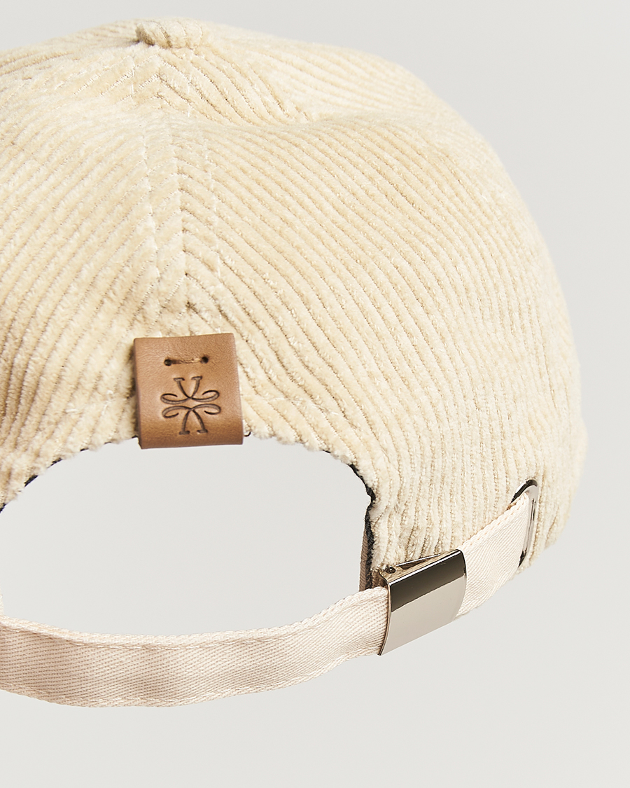 Hombres | Sombreros y gorras | Jacob Cohën | Corduroy Logo Cap Creme