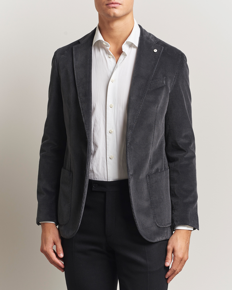 Hombres | Blazers | L.B.M. 1911 | Jack Corduroy Blazer Dark Grey