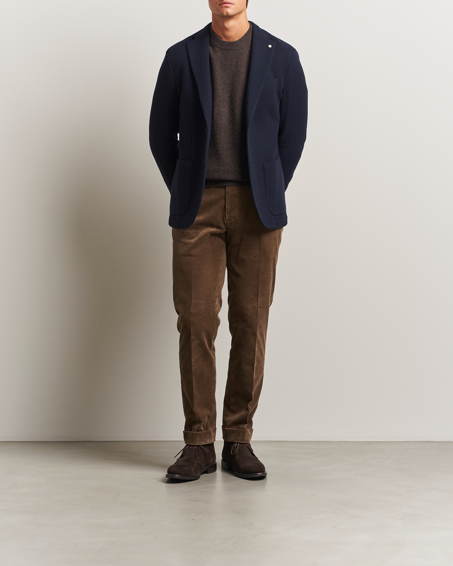 Hombres | Blazers | L.B.M. 1911 | Jack Fly Knitted Wool Blazer Navy