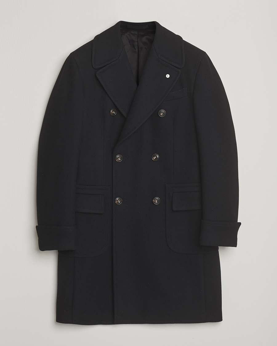 Hombres | Abrigos y chaquetas | L.B.M. 1911 | Double Breasted Wool/Cashmere Coat Black