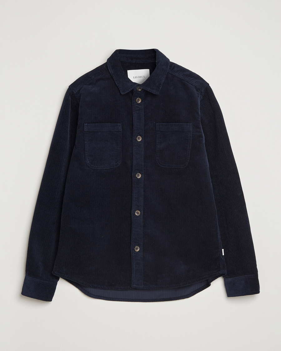 Hombres | Camisas | LES DEUX | Kody Corduroy Overshirt Navy