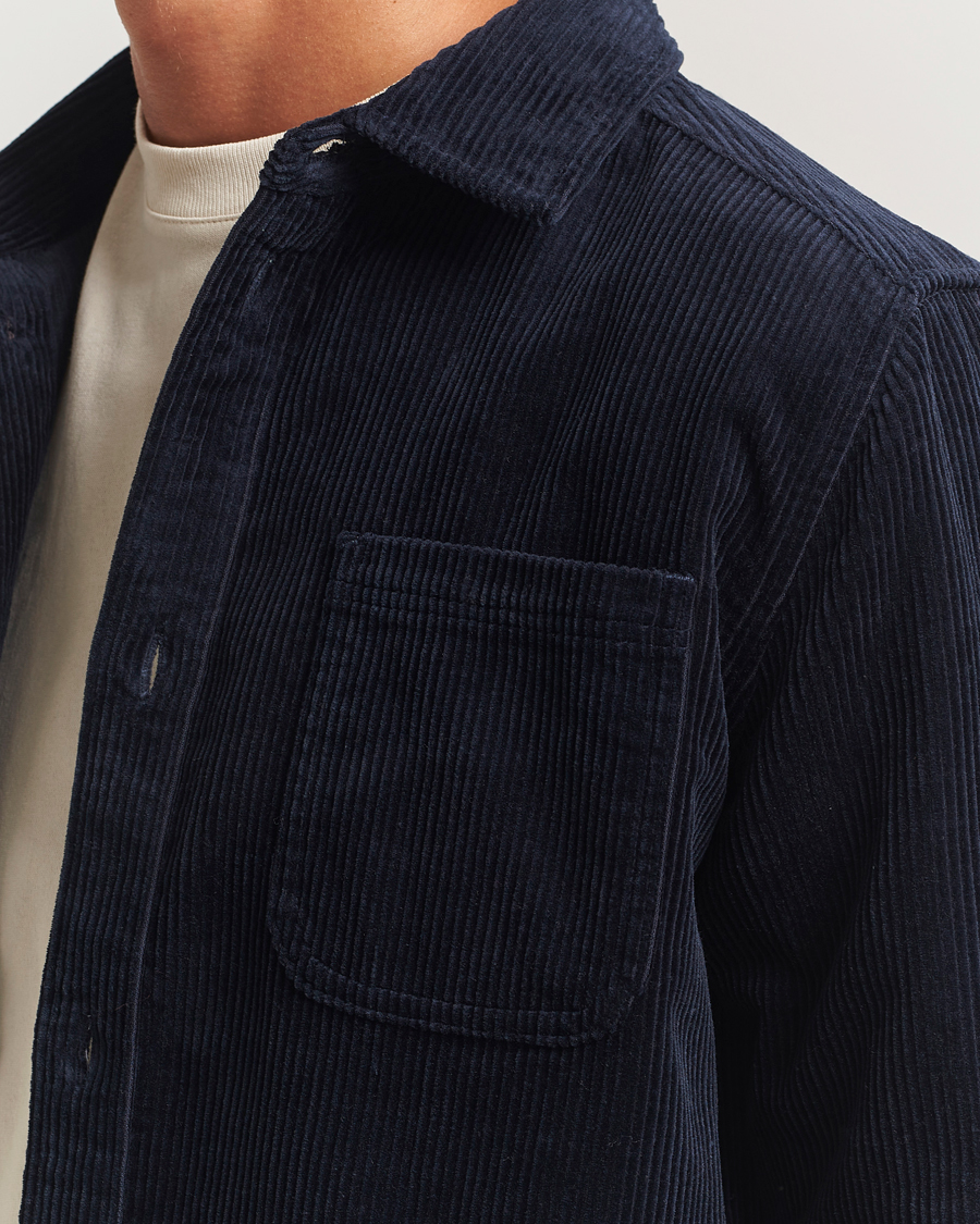 Hombres | Camisas | LES DEUX | Kody Corduroy Overshirt Navy