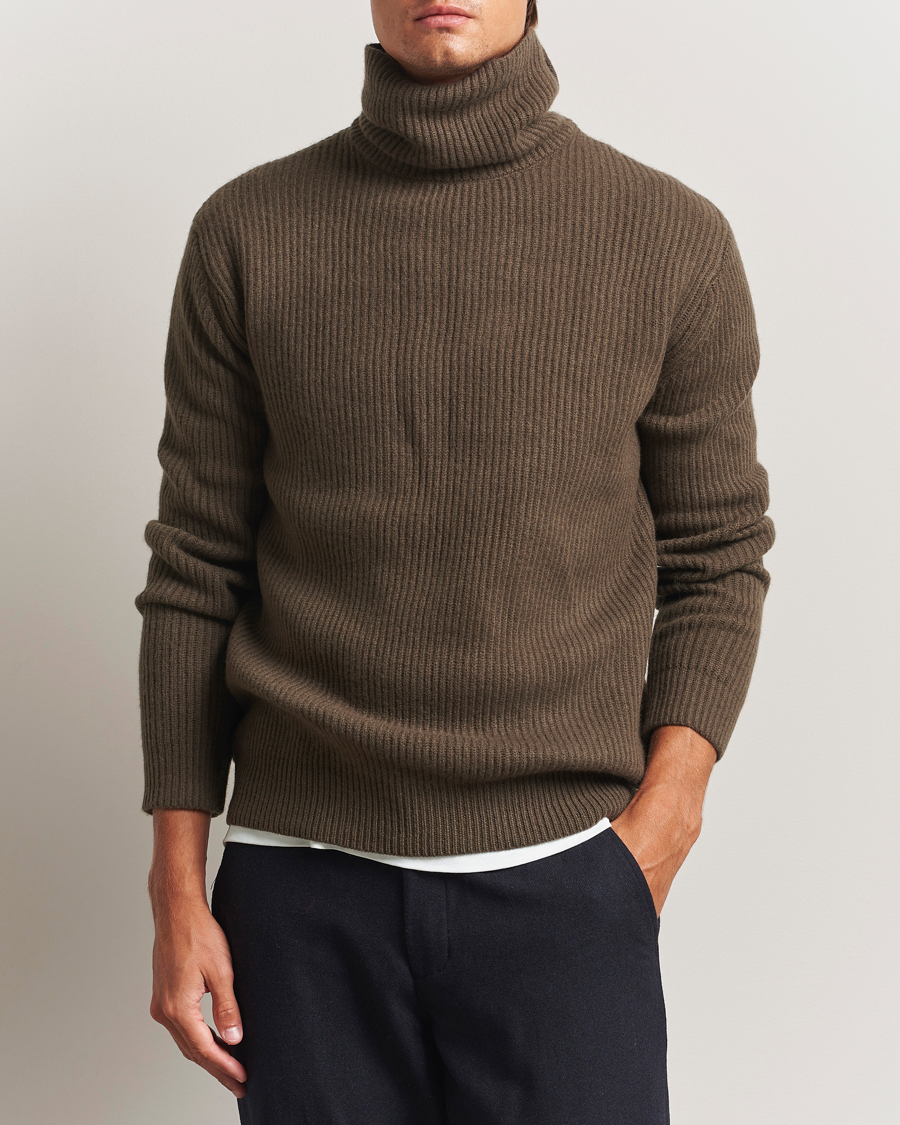 Hombres | Jerséis y prendas de punto | LES DEUX | Eddie Wool Rib Rollneck Teak