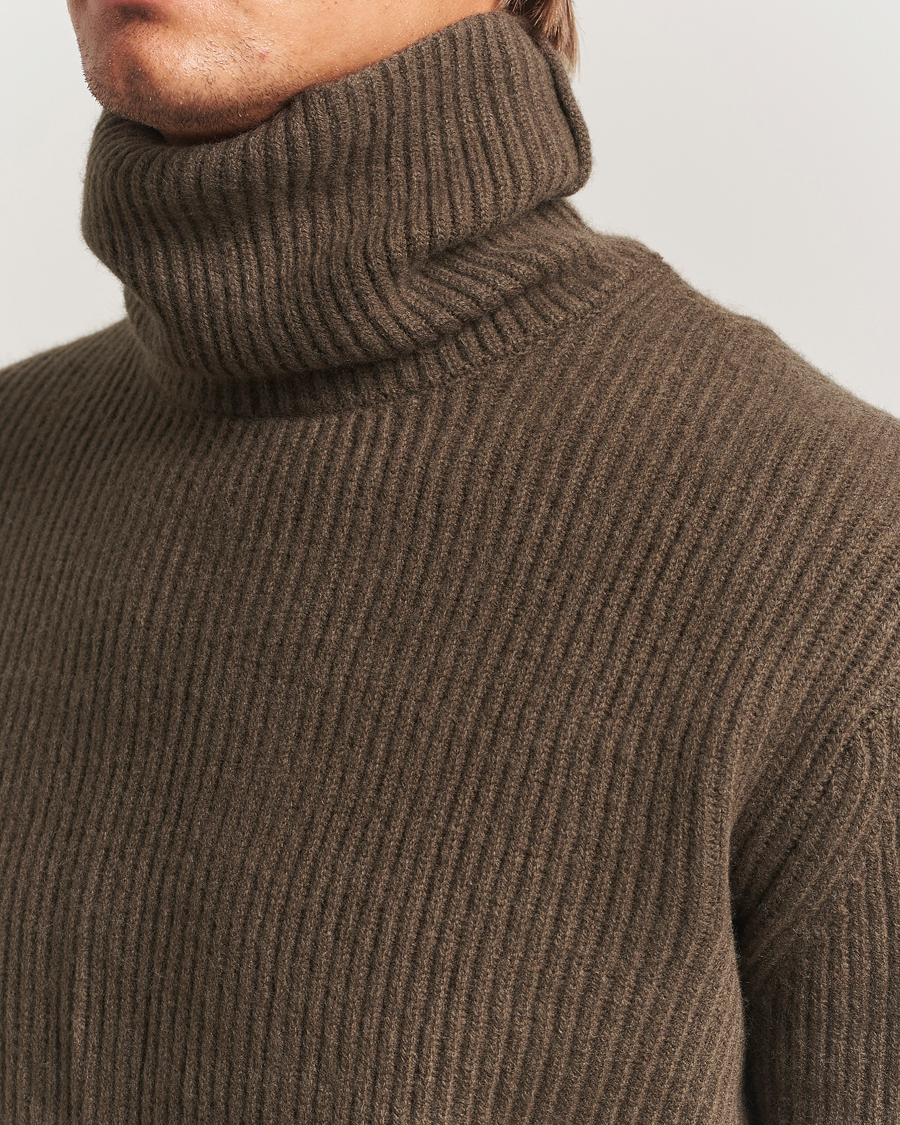 Hombres | Jerséis y prendas de punto | LES DEUX | Eddie Wool Rib Rollneck Teak