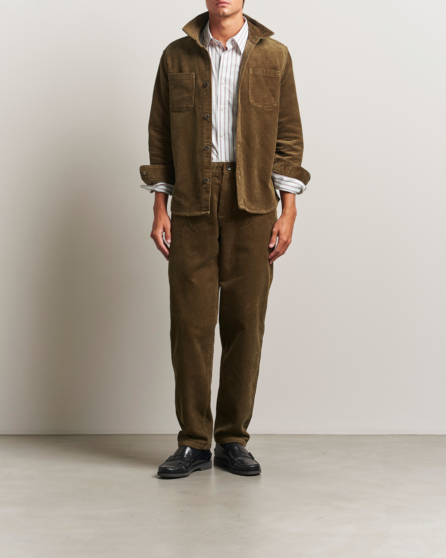 Hombres | Pantalones | LES DEUX | Kody Corduroy Pants Military Olive
