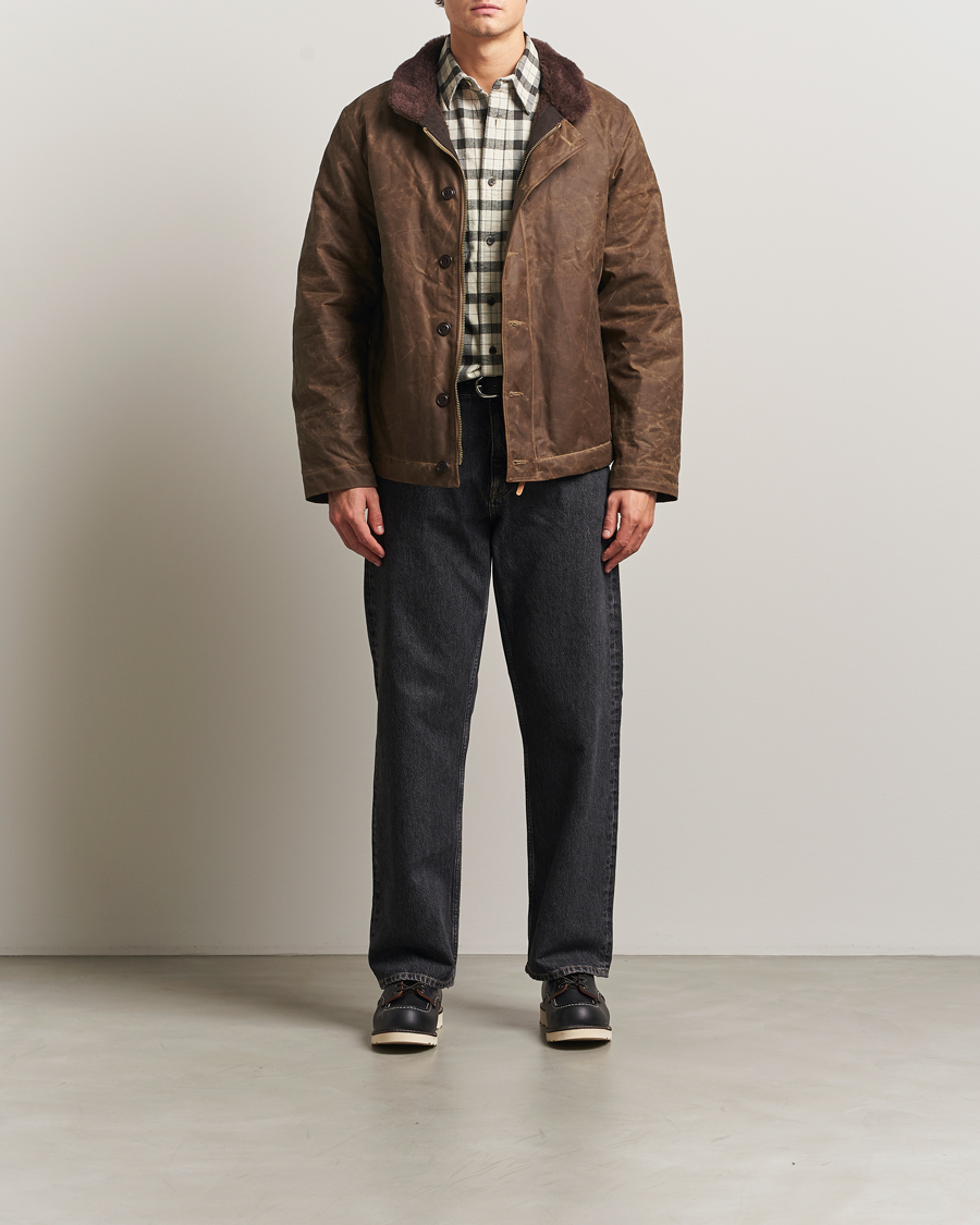 Hombres | Abrigos y chaquetas | Manifattura Ceccarelli | Deck Jacket Dark Tan