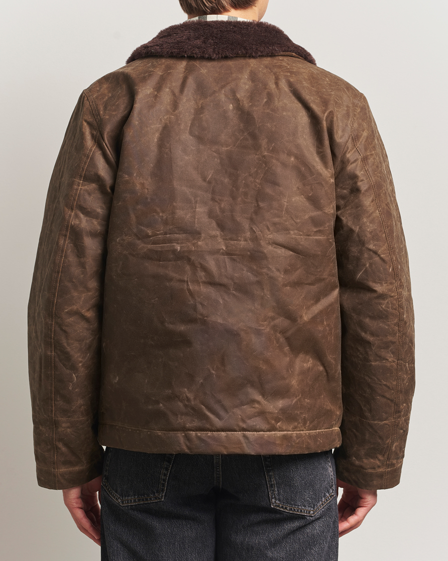 Hombres | Abrigos y chaquetas | Manifattura Ceccarelli | Deck Jacket Dark Tan