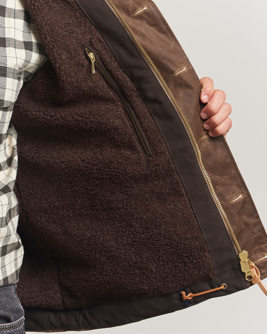 Hombres | Abrigos y chaquetas | Manifattura Ceccarelli | Deck Jacket Dark Tan