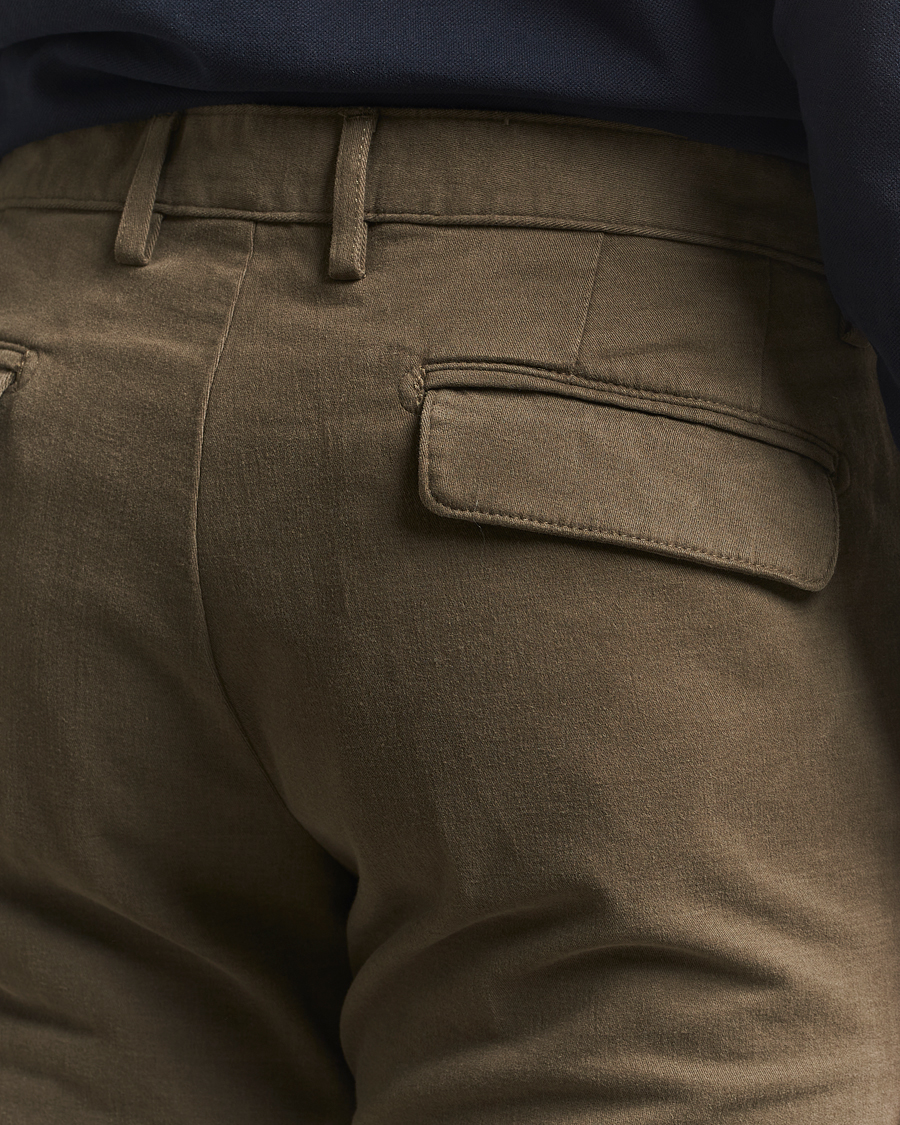 Hombres | Pantalones | Massimo Alba | Ionio Pleated Moleskine Trousers Military