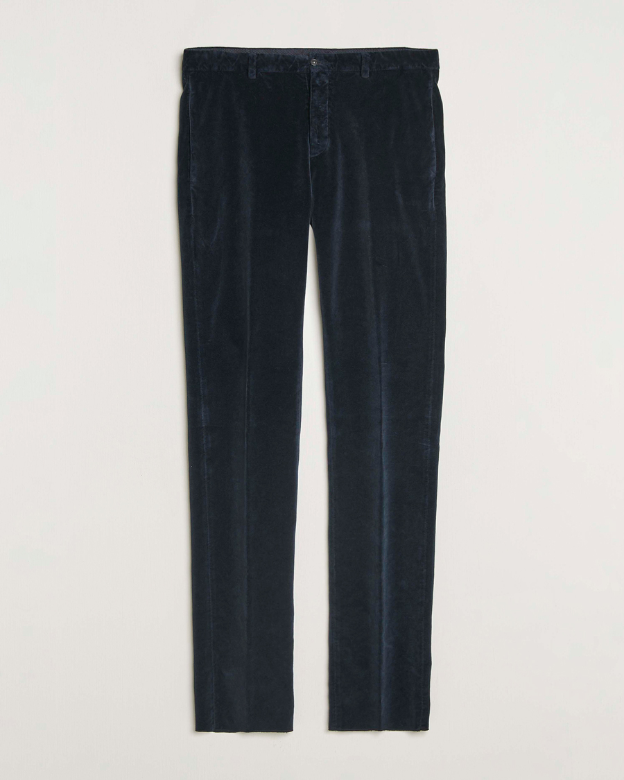 Hombres | Pantalones | Massimo Alba | Mauko Velvet Trousers Navy