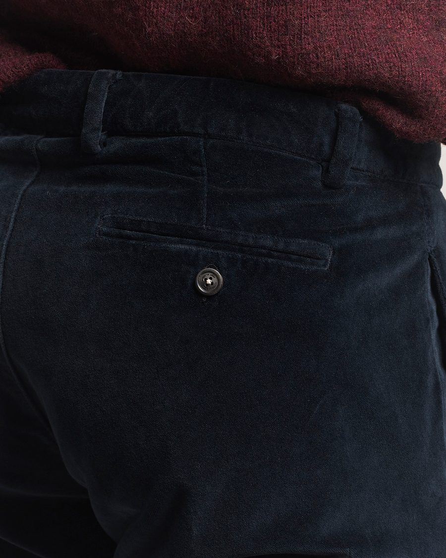 Hombres | Pantalones | Massimo Alba | Mauko Velvet Trousers Navy