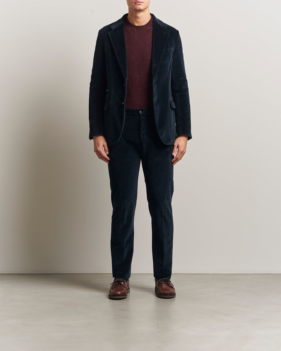 Hombres | Blazers | Massimo Alba | Catch Velvet Blazer Navy