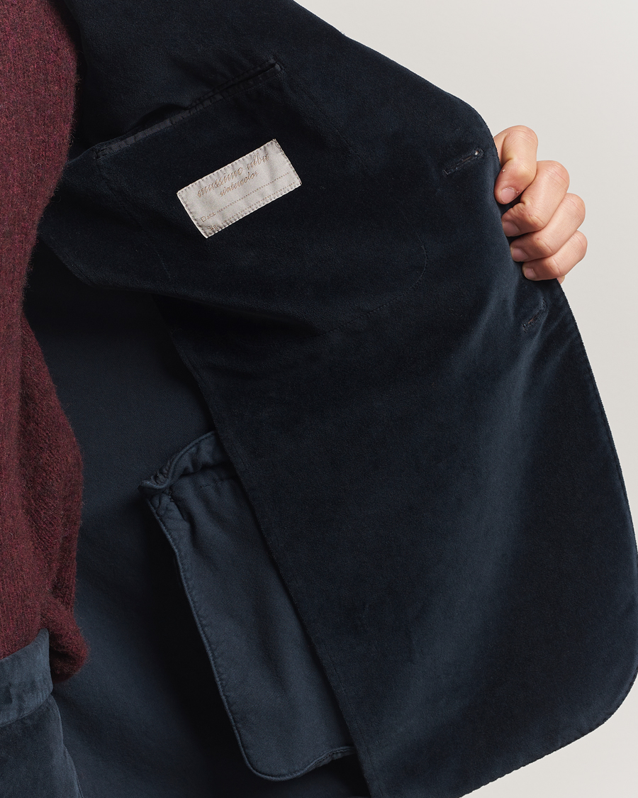 Hombres | Blazers | Massimo Alba | Catch Velvet Blazer Navy