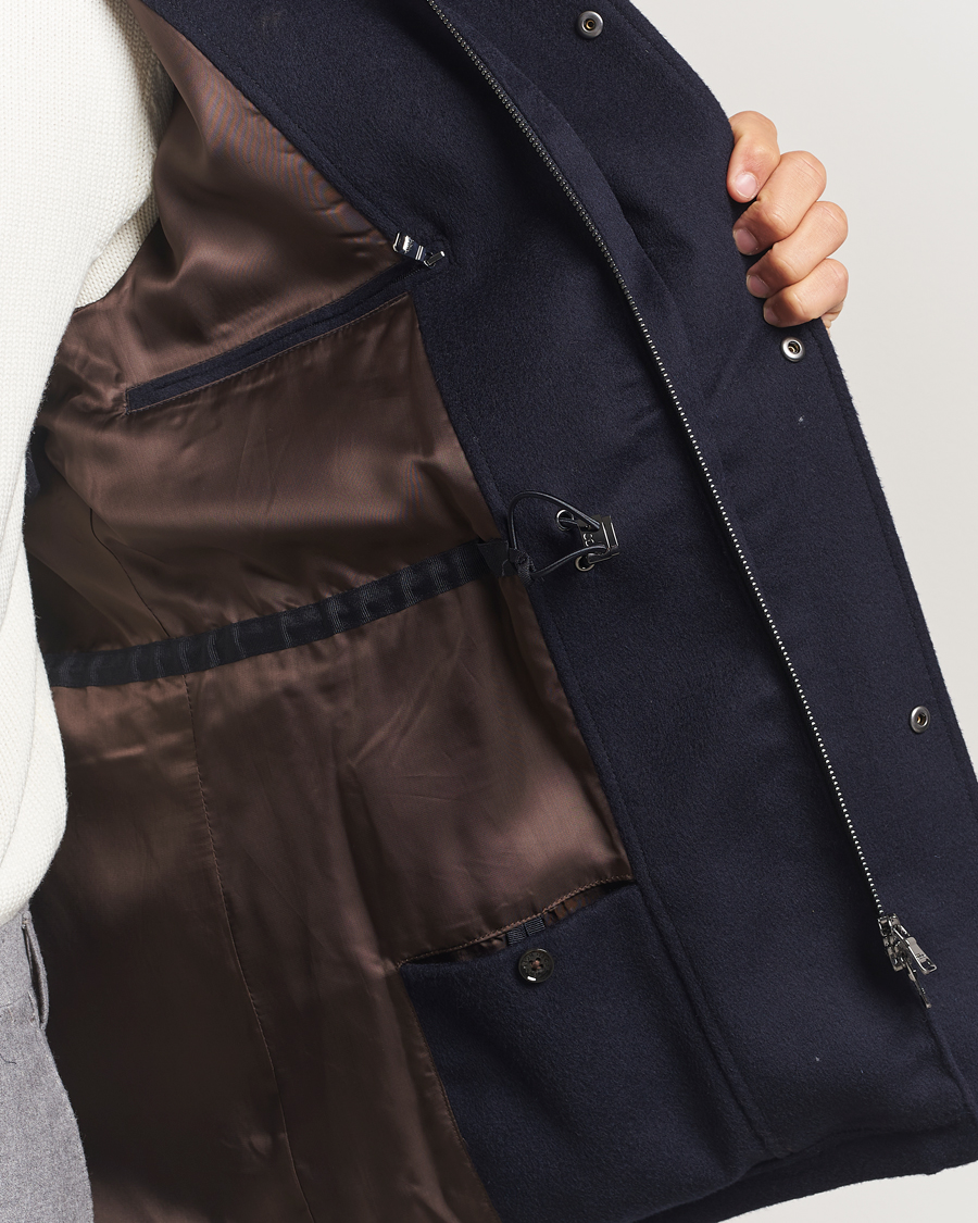 Hombres | Abrigos y chaquetas | Oscar Jacobson | Traveler Wool Jacket Navy