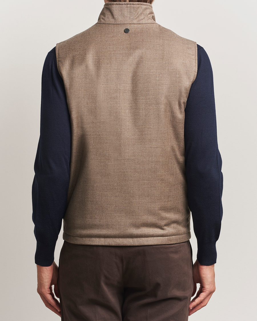 Hombres | Abrigos y chaquetas | Oscar Jacobson | Nylon/Wool Reversible Vest Brown
