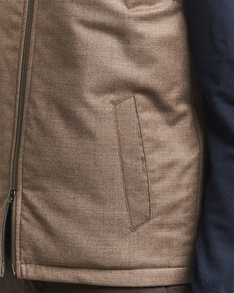 Hombres | Abrigos y chaquetas | Oscar Jacobson | Nylon/Wool Reversible Vest Brown