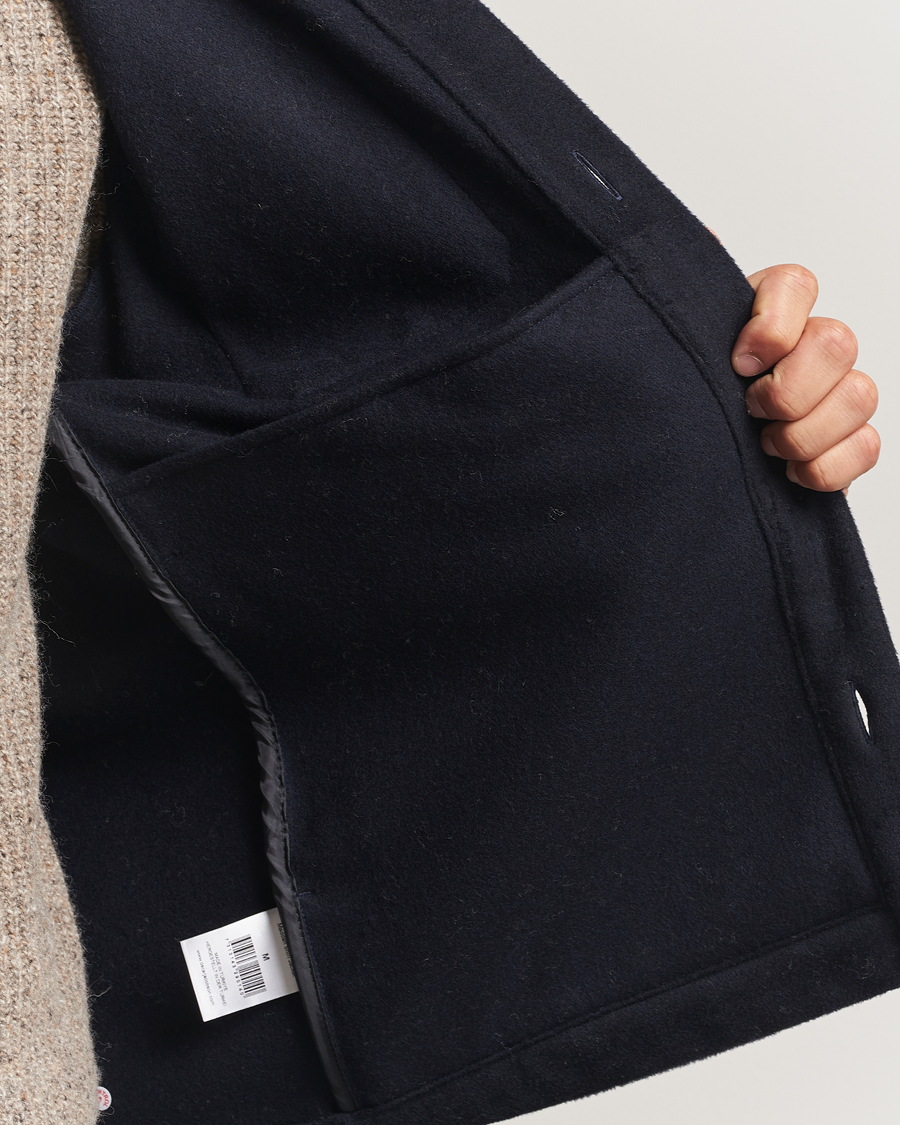 Hombres | Abrigos y chaquetas | Oscar Jacobson | Maddan Wool/Cashmere Shirt Jacket Navy