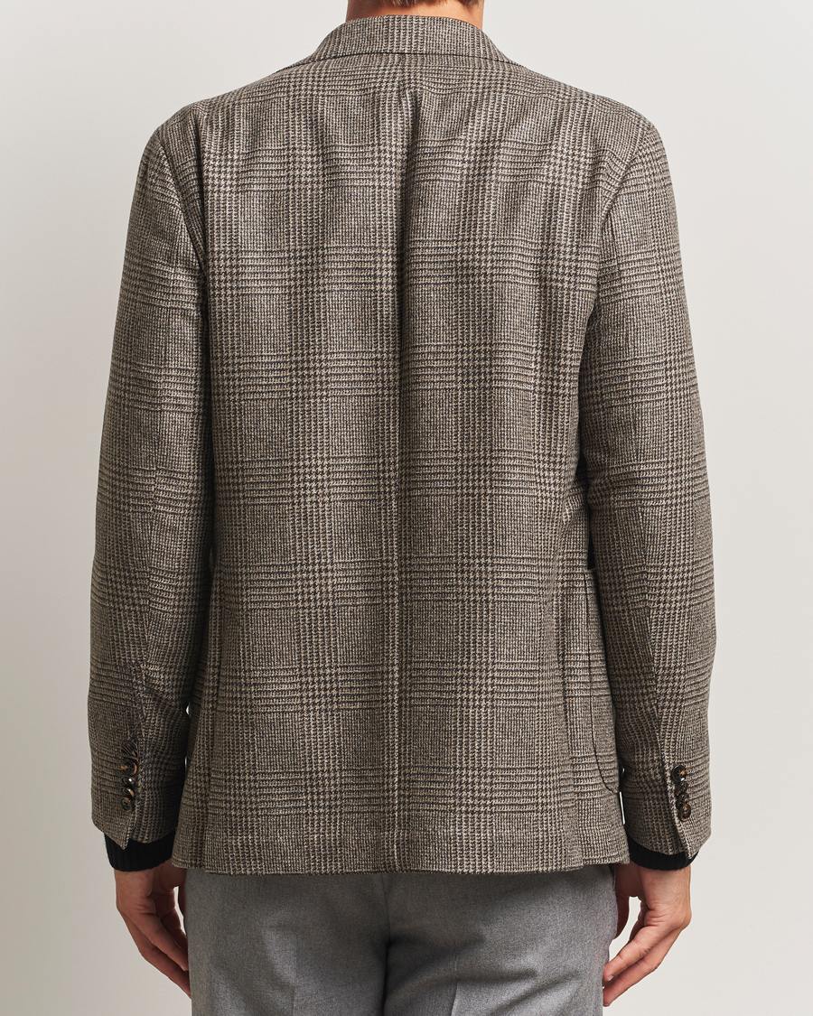 Hombres | Blazers | Oscar Jacobson | Ferry Patch Pocket Wool Check Blazer Brown