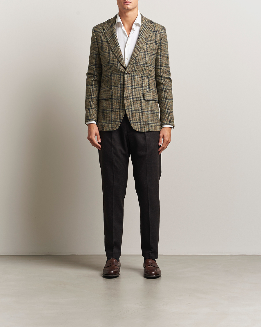 Hombres | Blazers | Oscar Jacobson | Fogerty Moon Tweed Blazer Green