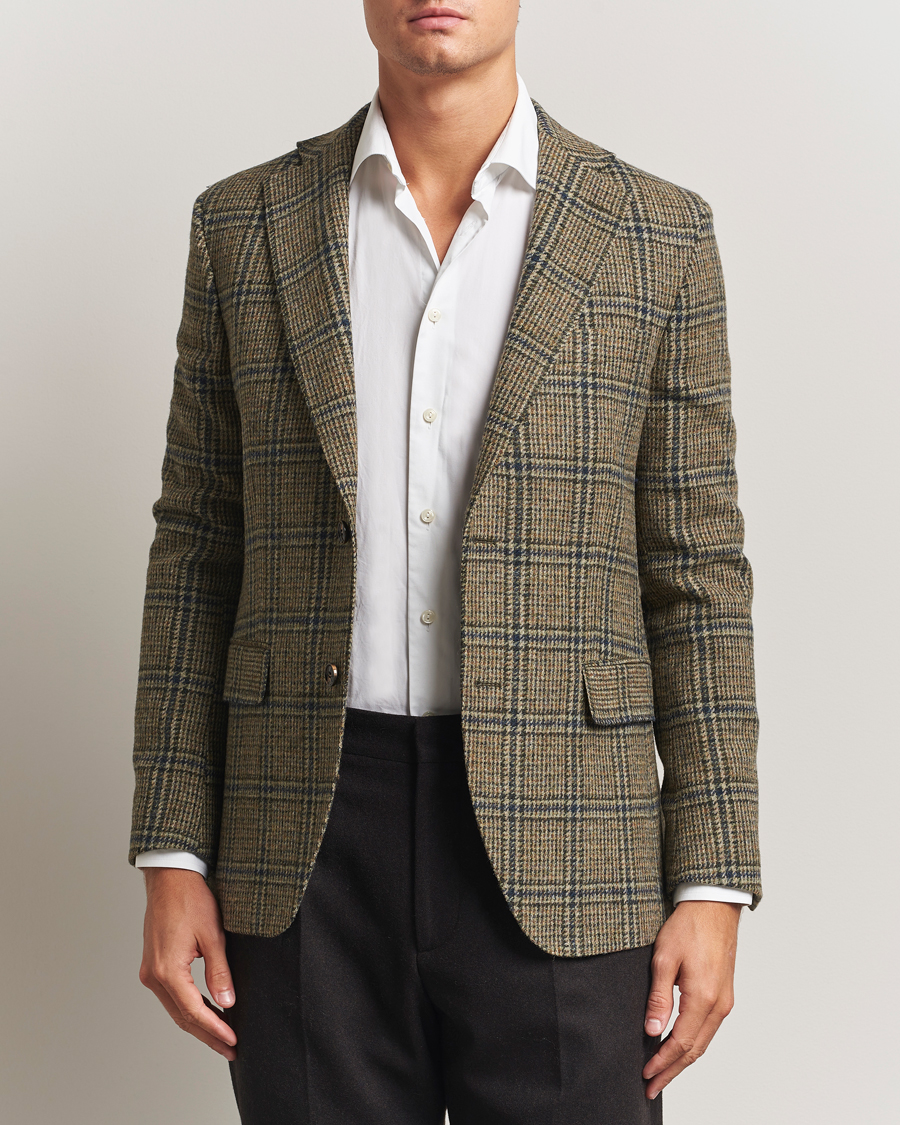 Hombres | Blazers | Oscar Jacobson | Fogerty Moon Tweed Blazer Green