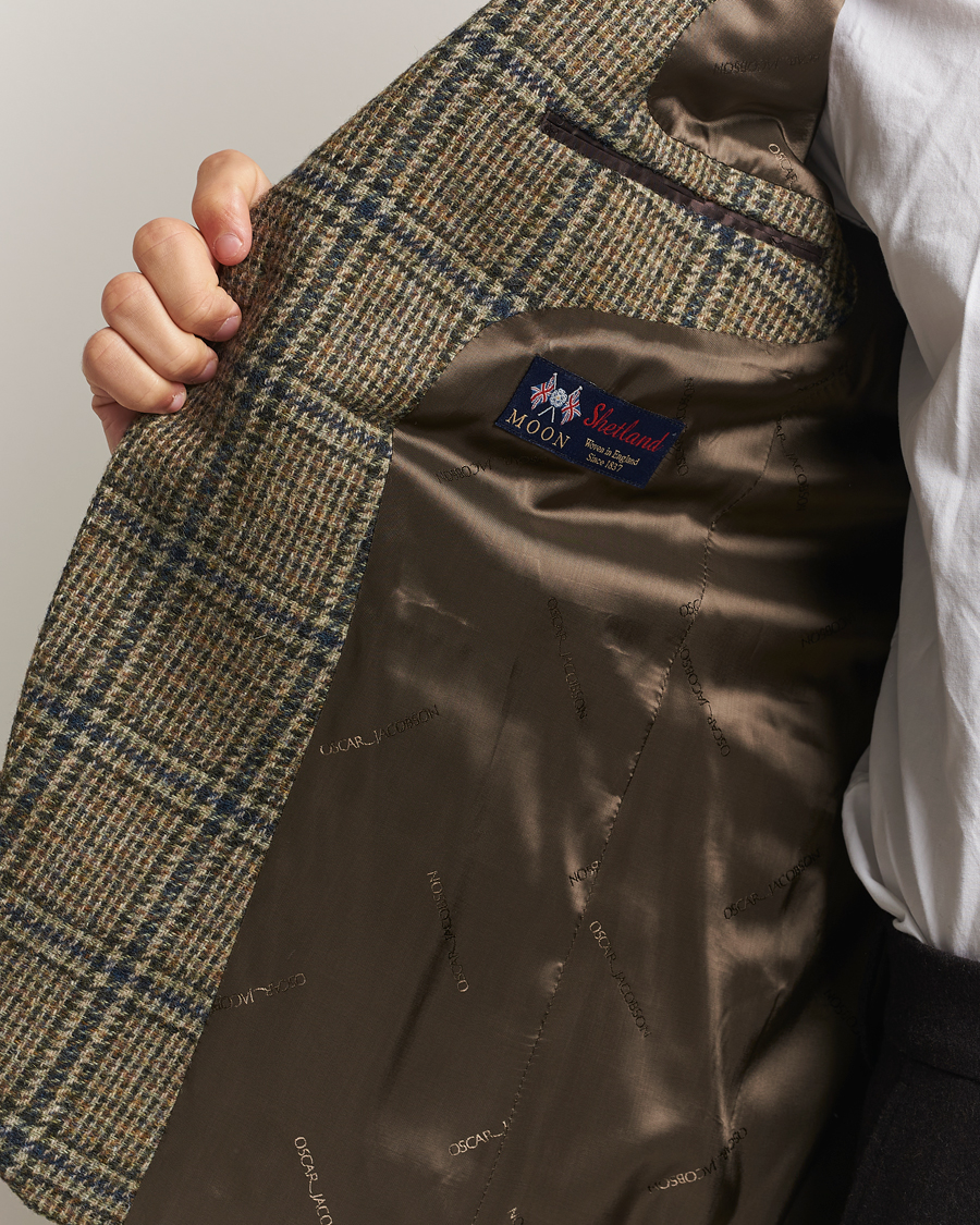 Hombres | Blazers | Oscar Jacobson | Fogerty Moon Tweed Blazer Green