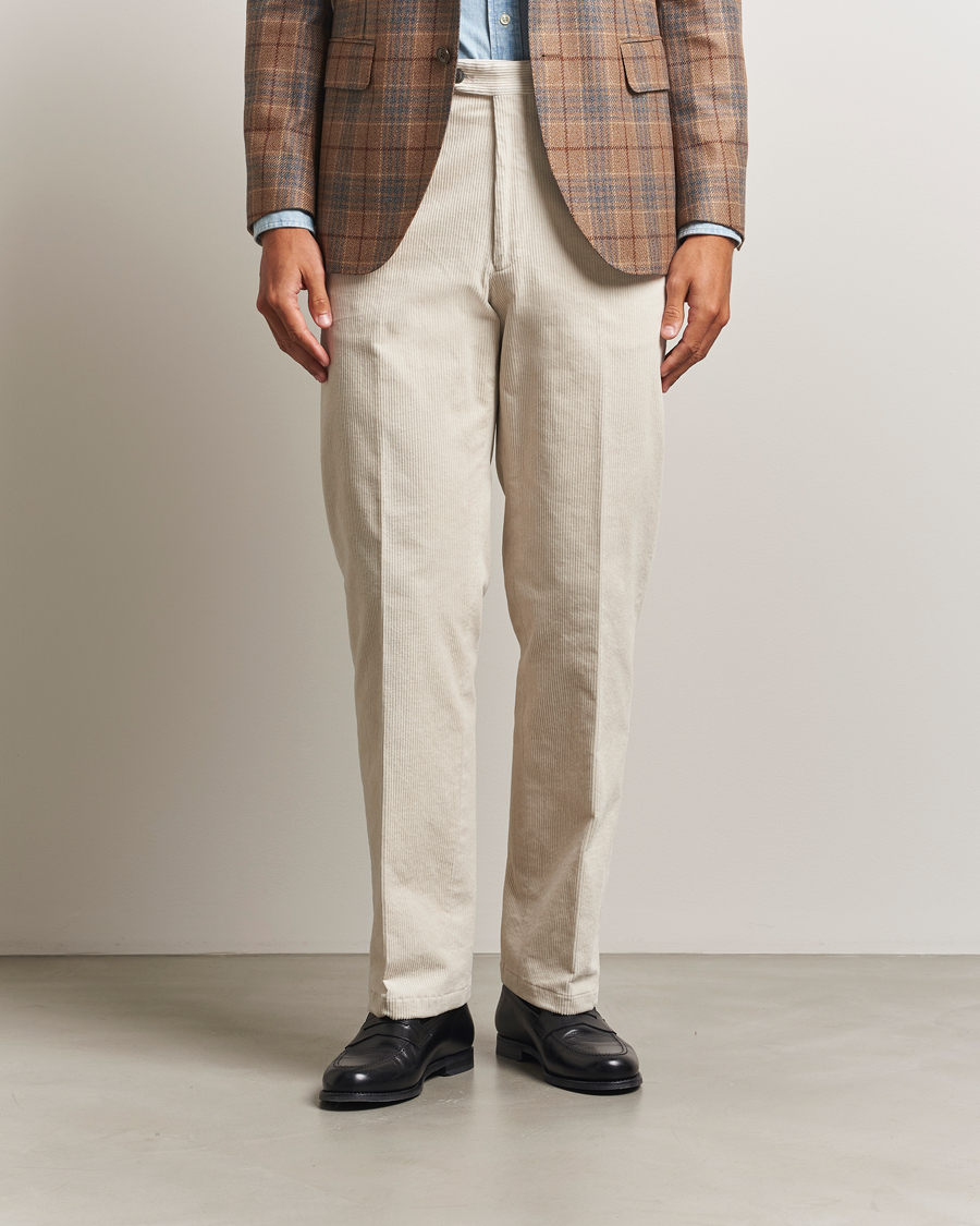 Hombres | Pantalones | Oscar Jacobson | Del S Straight Pants White