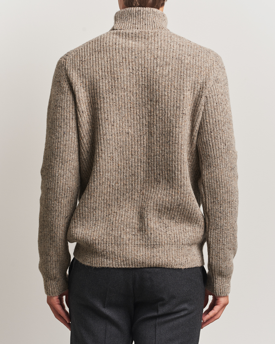 Hombres | Jerséis y prendas de punto | Oscar Jacobson | Mika Heavy Merino Rollneck Beige