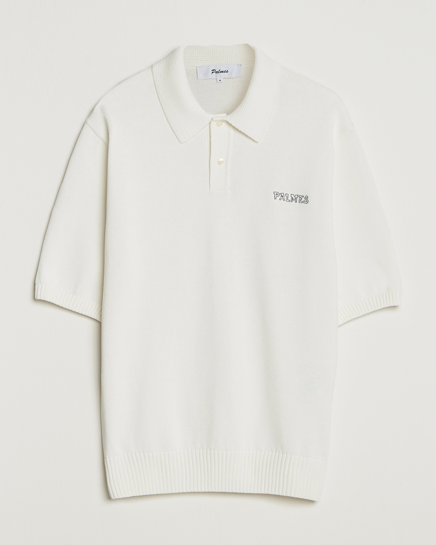 Hombres | Polos | Palmes | Cotton Knit Polo Off White