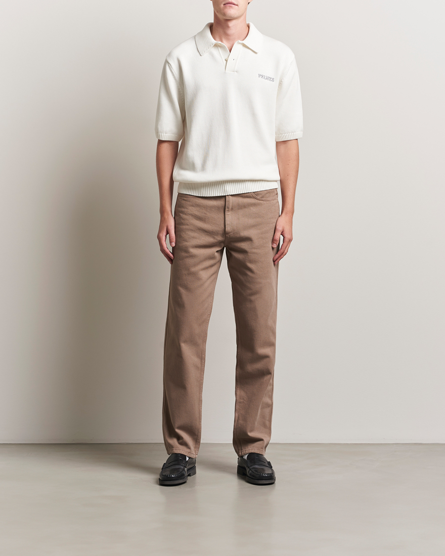Hombres | Polos | Palmes | Cotton Knit Polo Off White