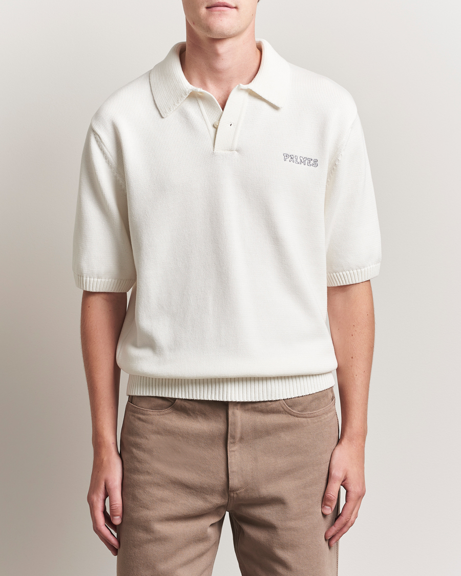 Hombres | Polos | Palmes | Cotton Knit Polo Off White