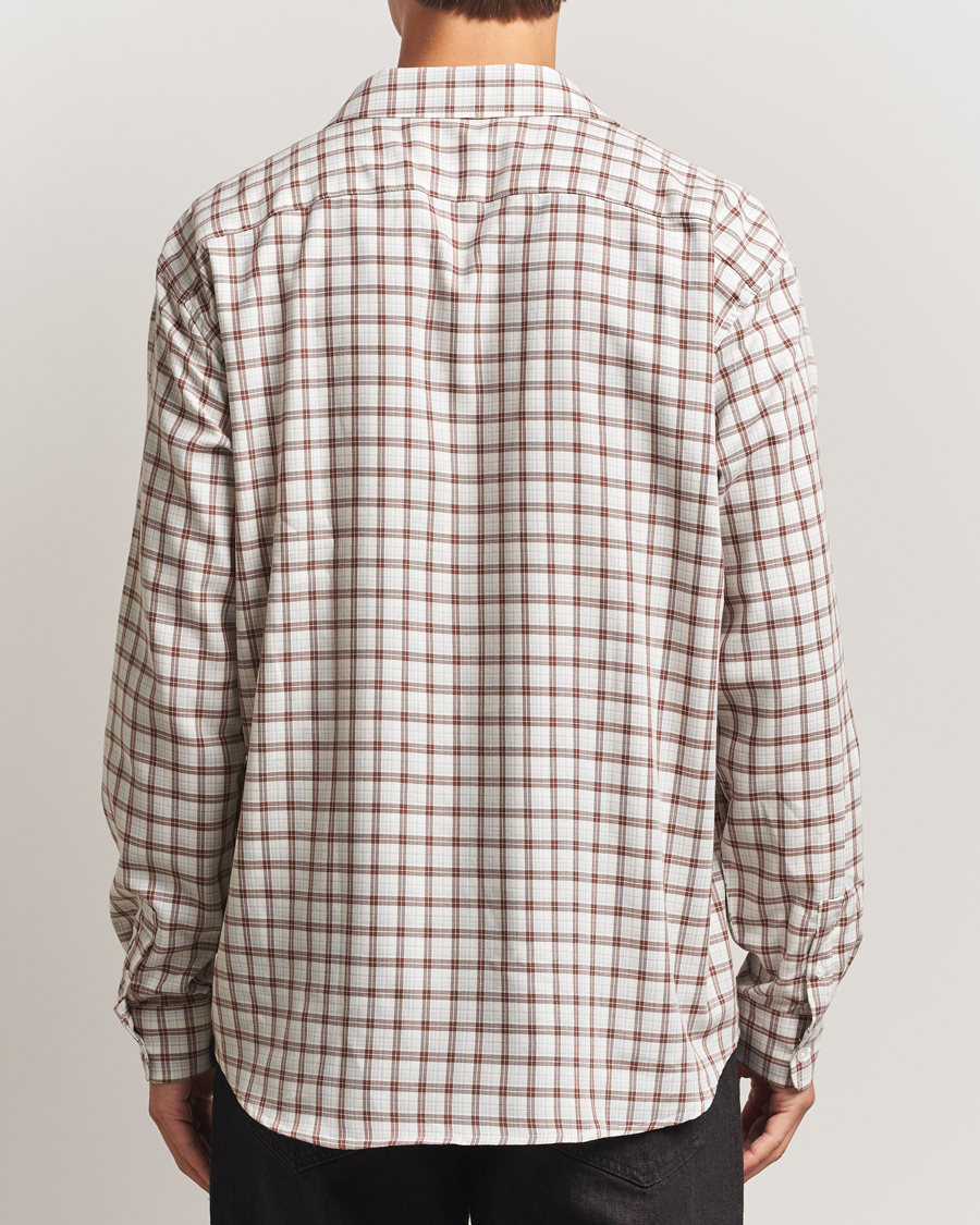 Hombres | Camisas | Palmes | Cotton/Merino Shirt White/Brown