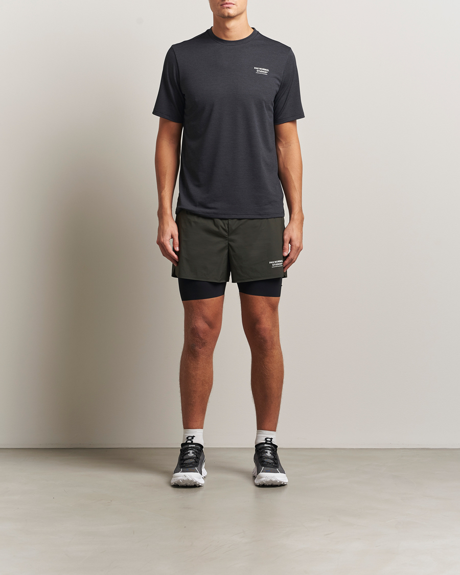 Hombres | Pantalones cortos | Pas Normal Studios | Balance 2-in-1 Shorts Dark Olive