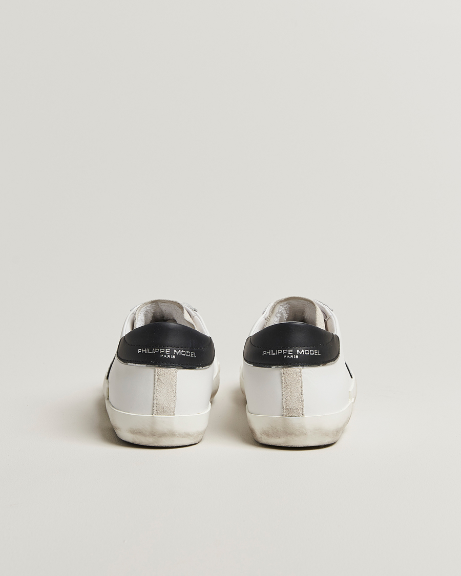 Hombres | Zapatillas | Philippe Model | Prsx Low Top Leather Sneakers White/Black