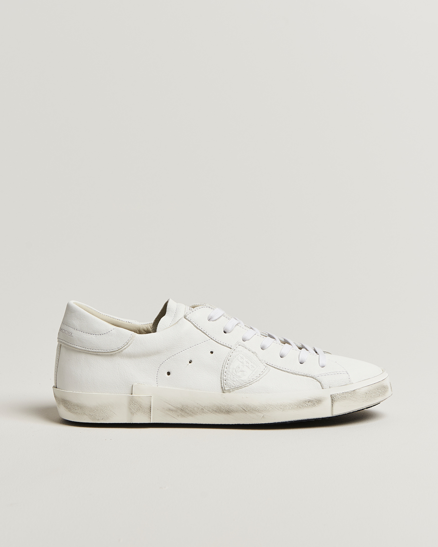 Hombres | Zapatillas | Philippe Model | Prsx Low Top Leather Sneakers White